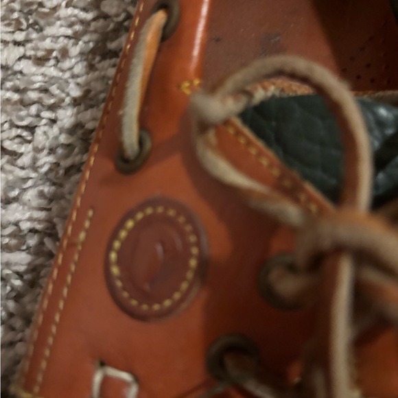 DOONEY & BOURKE Vintage Hunter green  + Brown Pebble Leather Top Boat Shoes 8 - Picture 3 of 8